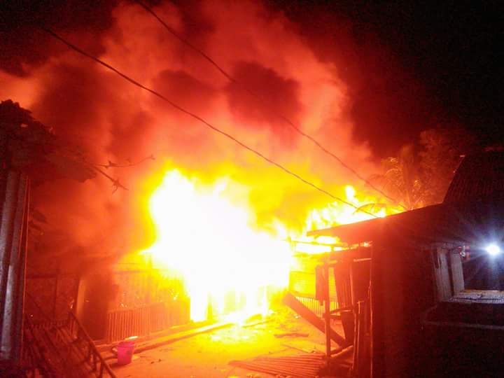 ভোলার ভেলুমিয়া বাজারে আগুনে ৭ দোকান ভস্মীভূত