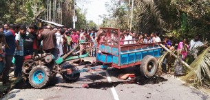 ভোলার ইলিশায় মোটরসাইকেল  ট্রলির সংঘর্ষে যুবক নিহত