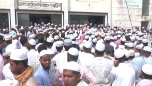 ভারতে মুসলমানদের উপর হামলার প্রতিবাদে ভোলায় বিক্ষোভ