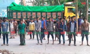 ভোলায় জামালপুরগামী ৩৫ শ্রমীকসহ ট্রাক আটক: চালকের অর্থদণ্ড