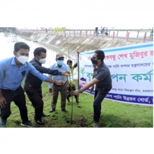 ভোলায় মুজিব বর্ষে বেড়িবাঁধ উন্নয়নে বৃক্ষরোপণ কর্মসূচীর উদ্বোধন