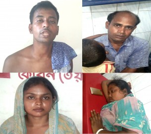 লালমোহনে প্রতিপক্ষের হামলায়  নারী-শিশুসহ আহত ৬
