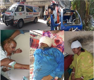 তজুমদ্দিনে এ্যাম্বুলেন্স-বোরাক সংঘর্ষে তিনজন গুরুতর আহত