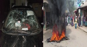 তজুমদ্দিনে আ’লীগের সম্পাদক   ফজলুল হকের গাড়ি ভাংচুর
