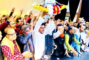 জয়ী হয়ে নেতাকর্মীদের ভালোবাসায় সিক্ত এমপি নূরুন্নবী চৌধুরী শাওন