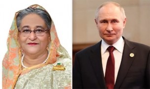 রাশিয়ার প্রেসিডেন্ট পদে পুনরায় নির্বাচিত হওয়ায় পুতিনকে প্রধানমন্ত্রীর অভিনন্দন