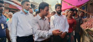 দ্রব্যমূল্য নিয়ন্ত্রনে ভোলার কাঁচা বাজারে মোবাইল কোর্টে ২ ব্যবসায়ীকে জরিমানা