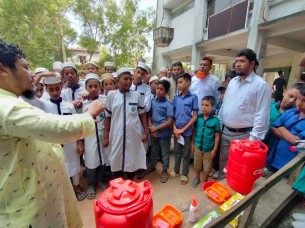 ভোলায় বিশ্ব হাত ধোয়া দিবসে র‌্যালী ও হাত ধোয়া প্রদর্শনী