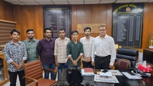 নবগঠিত বাংলাদেশ জাতীয় হিন্দু ছাত্র মহাজোট ভোলা জেলা শাখার পক্ষ থেকে জেলা প্রশাসকের সাথে সৌজন্য সাক্ষাৎ