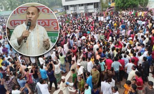 চরফ্যাশনে স্বেচ্ছাসেবক দলের কর্মী সমাবেশে জনতার ঢল