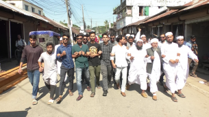 ভোলায় আ’লীগের বিরুদ্ধে বিক্ষোভ মিছিল ও অবস্থান কর্মসূচী পালন