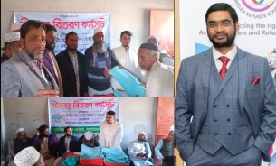 ব্যারিস্টার আব্দুর রহমান খোকার পক্ষ থেকে  লালমোহন-তজুমদ্দিনে শীতবস্ত্র বিতরণ