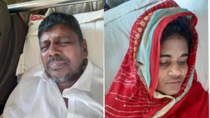 জমিজমা সংক্রান্ত বিরোধের জেরে প্রতিপক্ষের আঘাতে স্বামী -স্ত্রী আহত