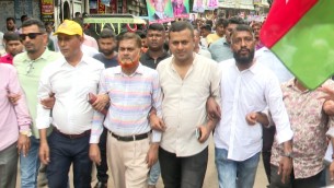 বোরহানউদ্দিনে সেচ্ছাসেবকদলের কেন্দ্রীয় নেতাদের নেতৃত্বে ৪৫ তম প্রতিষ্ঠাবার্ষিকী পালন