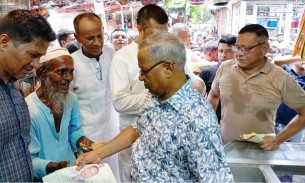 বোরহানউদ্দিনে ধানের শীষে ভোট চাইলেন হাফিজ ইব্রাহিম