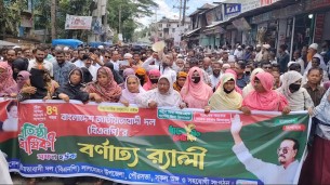 লালমোহনে বিএনপির প্রতিষ্ঠাবার্ষিকী উপলক্ষে র‍্যালি ও আলোচনা সভা