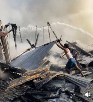 মনপুরায় অগ্নিকান্ডে ৭ দোকান পুড়ে ছাই, ৫০ লাখ টাকার ক্ষয়-ক্ষতি