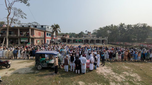 আজকের ভোলার সম্পাদক মু. শওকাত হোসেনর মায়ের দাফন সম্পন্ন