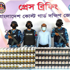 ভোলায় যৌথ অভিযানে নকল সিগারেট জব্দ