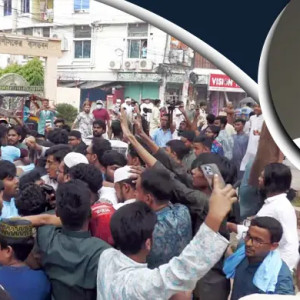 ঝিনাইদহে নাসীরুদ্দীন পাটওয়ারীর ওপর ডিম নিক্ষেপ, হাতাহাতি