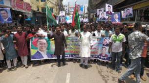 ভোলা জেলা ছাত্রদলের নতুন কমিটি ঘোষণা করায় আনন্দ মিছিল