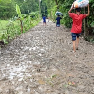 চরফ্যাশনের গ্রামীণ উন্নয়ন প্রকল্পের কাঁচা রাস্তার বেহাল দশা, দুর্ভোগে হাজারো মানুষ
