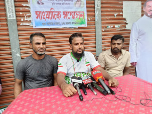 লালমোহনে বিএনপি অফিসে চুরির  ঘটনার প্রতিবাদে সংবাদ সম্মেলন