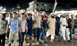 দৌলতখানে মাদক কারবারিদের গ্রেপ্তারের দাবিতে বিএনপির বিক্ষোভ মিছিল