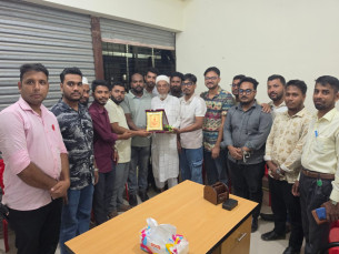 ভোলার প্রথম সাংবাদিক আবু তাহেরকে সংবর্ধনা