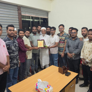 ভোলার প্রথম সাংবাদিক আবু তাহেরকে সংবর্ধনা