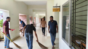 ভোলায় পুলিশের সমন্বিত বিশেষ পরিষ্কার পরিচ্ছন্নতা অভিযান