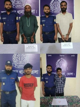 লালমোহনে পুলিশের পৃথক অভিযানে সাজাপ্রাপ্ত ও মাদকসহ গ্রেফতার-৪