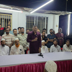 ভোলার ধনিয়ায় চেয়ারম্যান প্রার্থী বেলাল হোসেনের নির্বাচনী মতবিনিময় সভা