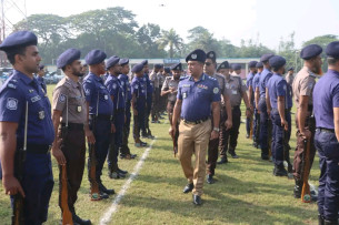 ভোলা জেলা পুলিশ লাইন্সে মাস্টার প্যারেড অনুষ্ঠিত