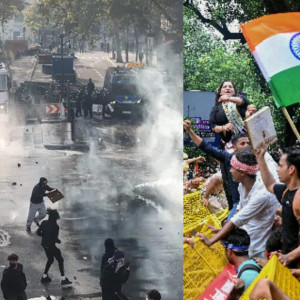 ফ্রান্স বিক্ষোভ, ভারতের আন্দোলন ‘একসূত্রে গাঁথা’