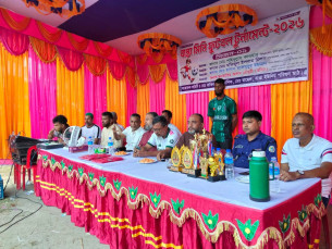 ভোলায় বাপ্তা মিনি ফুটবল টুর্নামেন্টে মেহের আলী হাওলাদার বাড়ি চ্যাম্পিয়ন